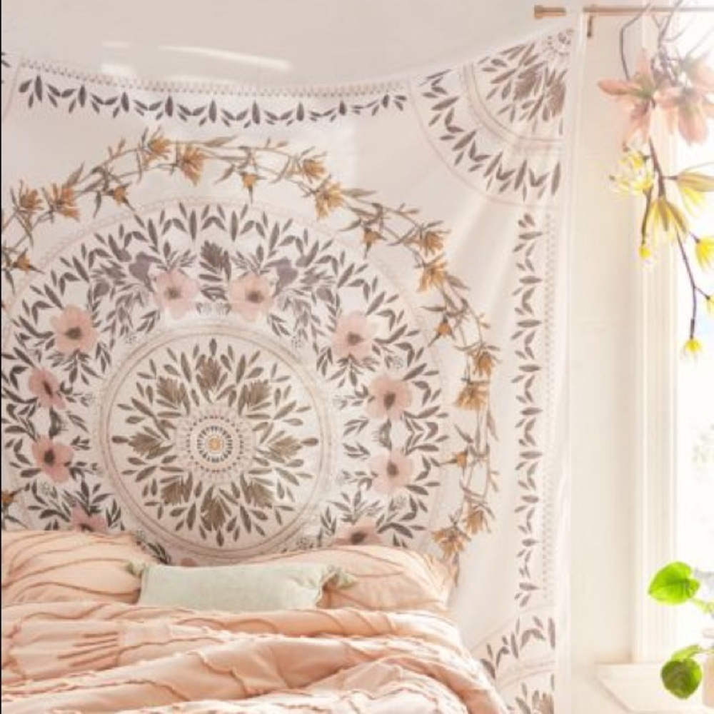 Urban Outfitters Sketched Floral Tapestry